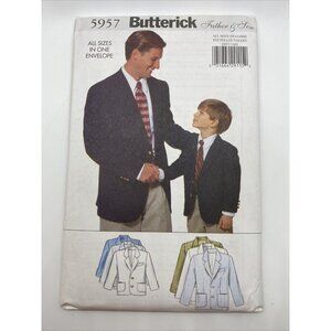 Butterick Father & Son Pattern 5957 Jacket All Sizes Boys 2-8 Men 30-48 Uncut